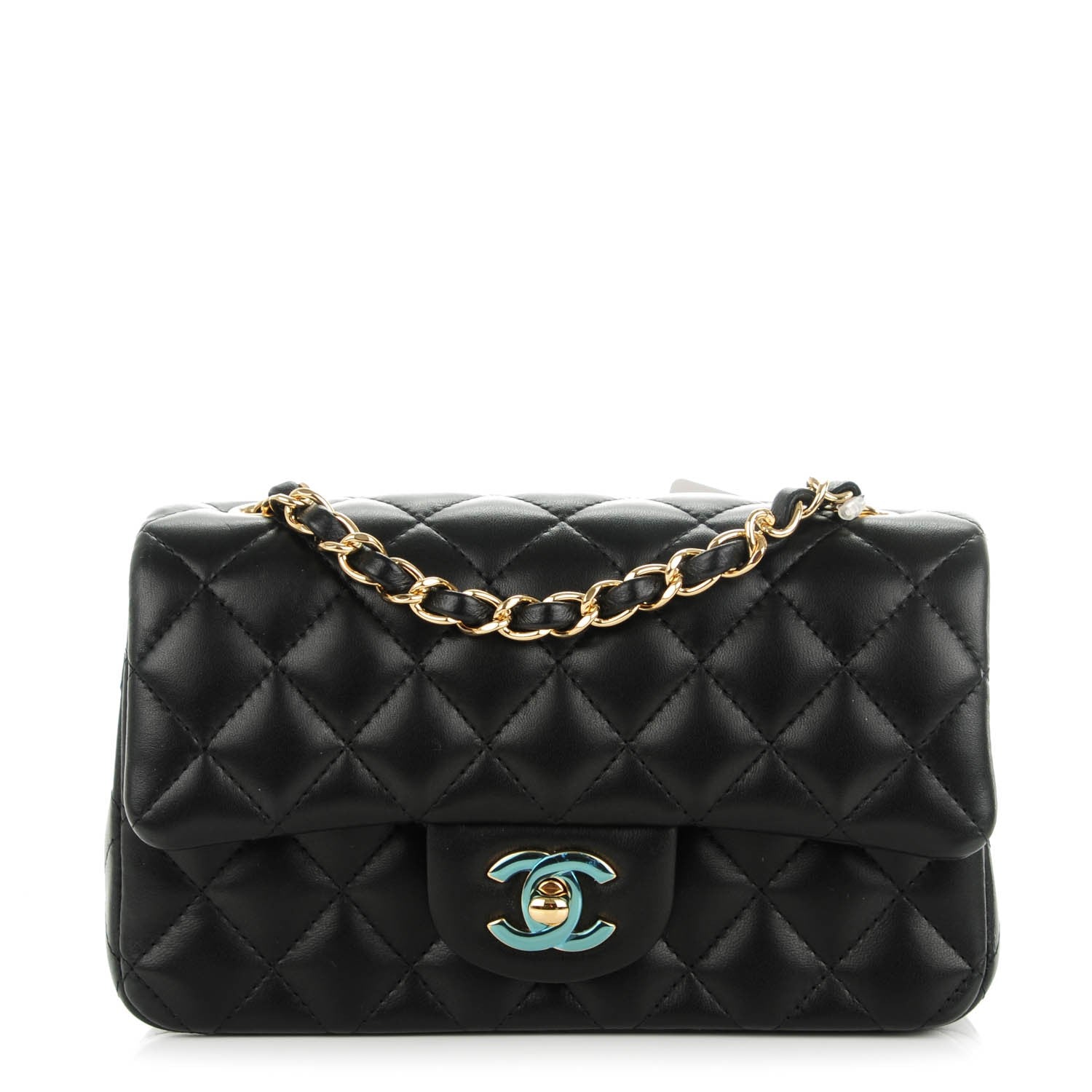 Chanel Lambskin Quilted Mini Rectangular Flap Black 1 of 7