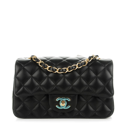 Chanel Lambskin Quilted Mini Rectangular Flap Black 1 of 7