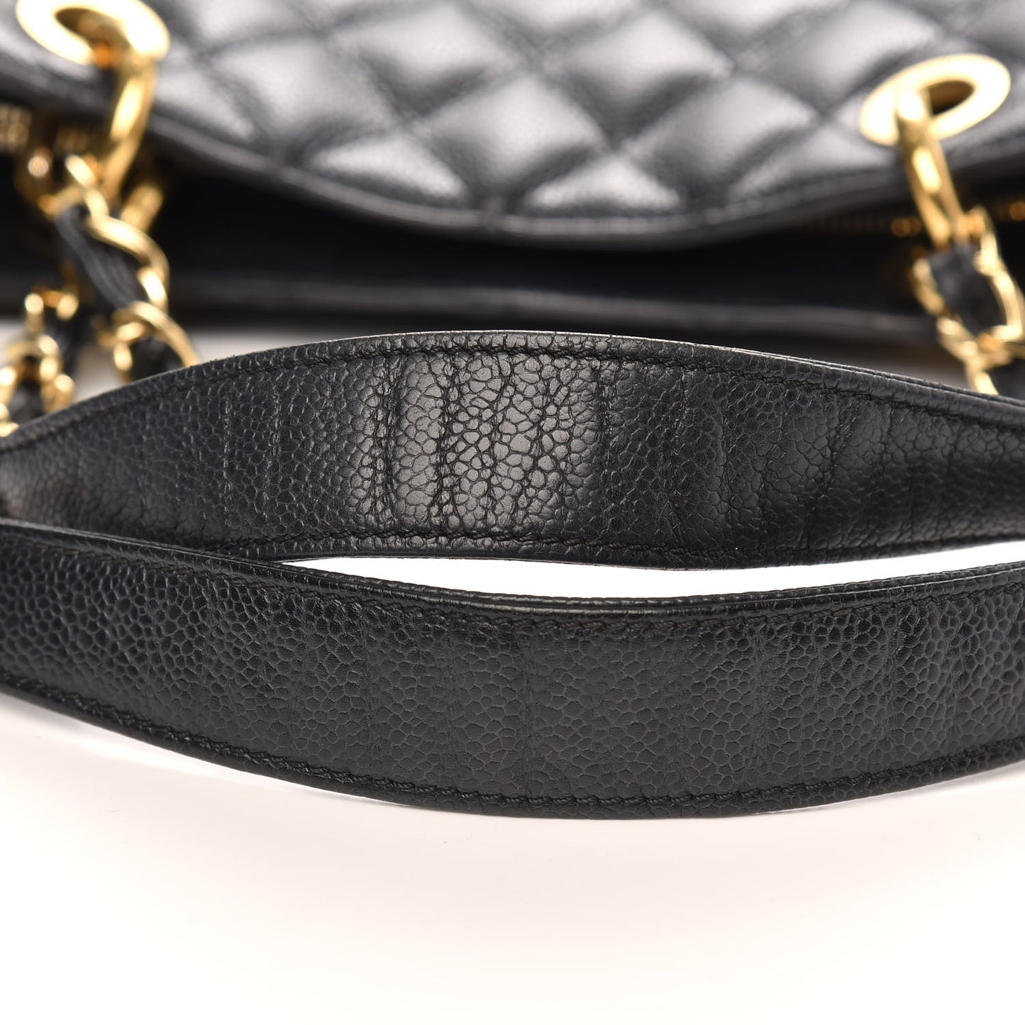 Caviar Quilted Grand Shopping Tote GST Black
