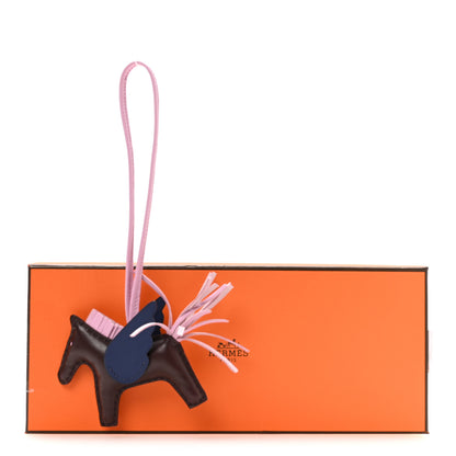 Hermes Milo Lambskin Grigri Rodeo Pegase Horse Bag Charm Rouge Sellier Mauve Sylvestre Bleu Saphir 5 of 5