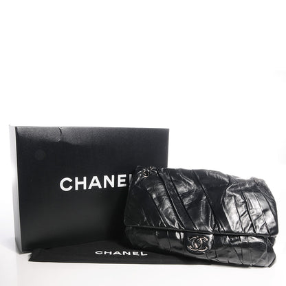 Chanel Glazed Calfskin Twisted Maxi Flap Black 5 of 8