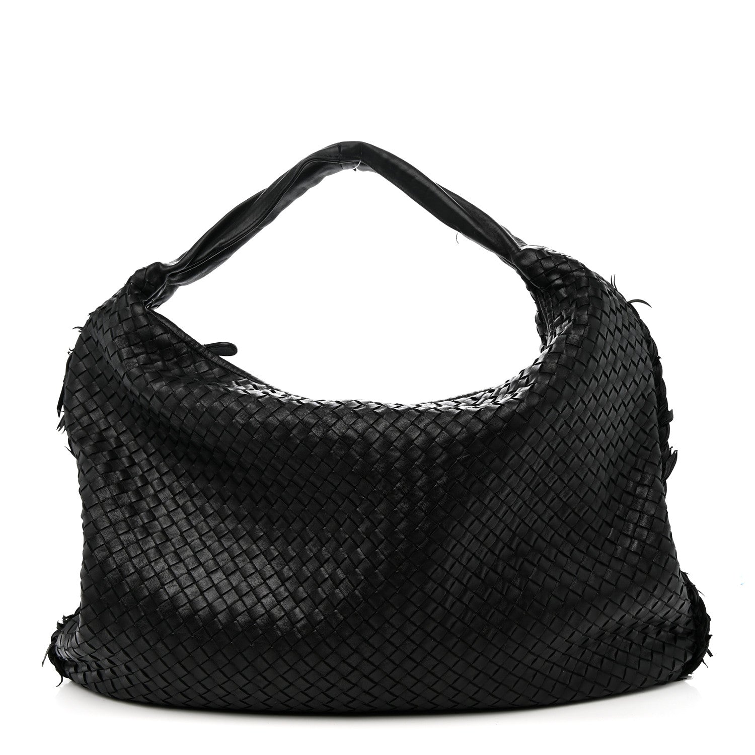 Bottega Veneta Nappa Intrecciato Fuzzy Maxi Veneta Hobo Black 1 of 14