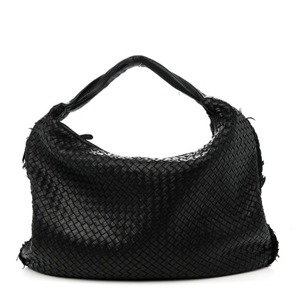 Bottega Veneta Nappa Intrecciato Fuzzy Maxi Veneta Hobo Black 1 of 14