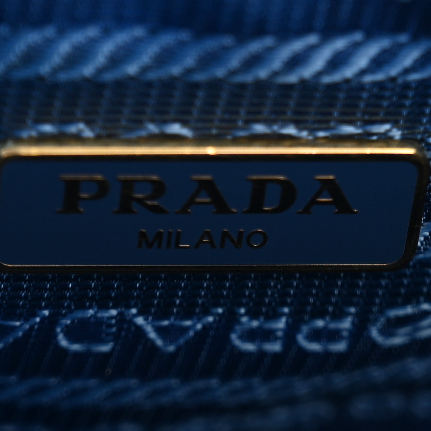 Prada Saffiano Tessuto Nylon Bucket Wristlet Bluette 6 of 9