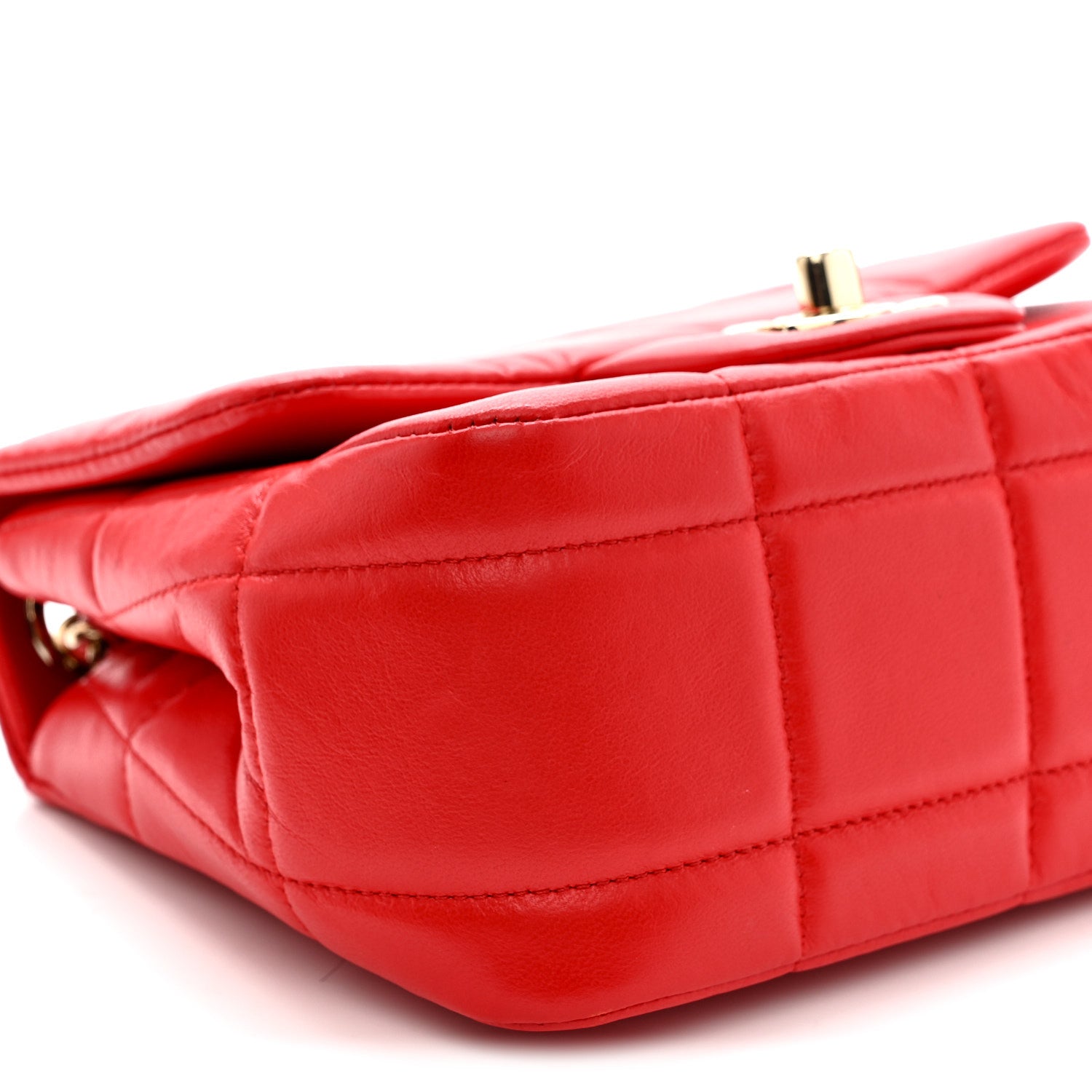 Chanel Lambskin Resin Crystal Square Quilted Monacoco Mini Flap Red 9 of 10