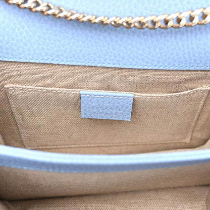 Gucci Dollar Calfskin Small Interlocking G Shoulder Bag Mineral Blue 6 of 9