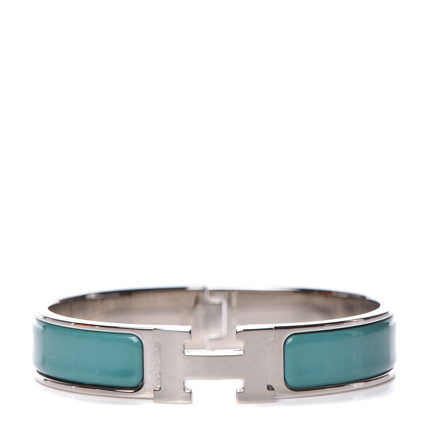 Enamel Narrow Clic Clac H Bracelet PM Emeraude
