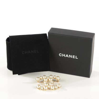 Chanel Pearl CC Brooch Gold 4 of 6