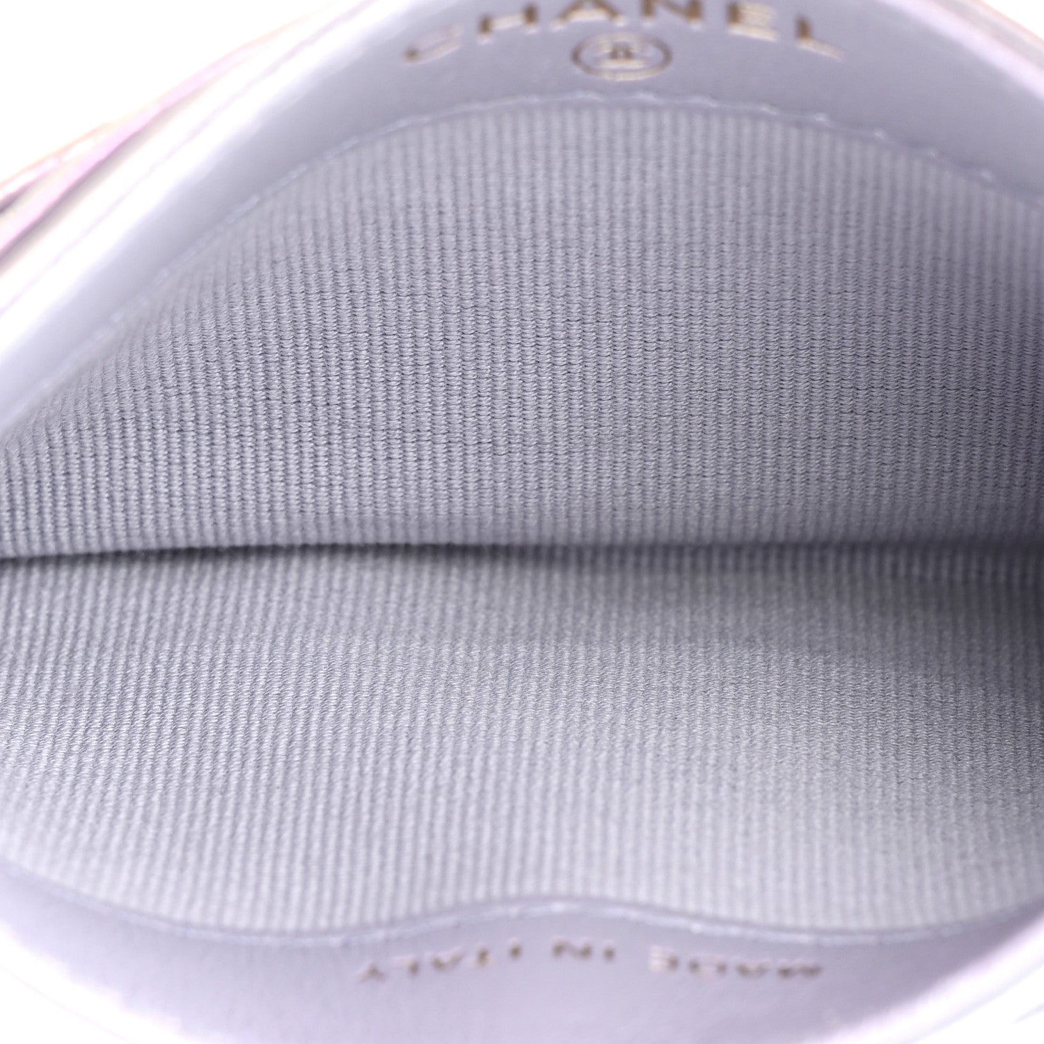 Chanel Iridescent Calfskin Quilted Chanel 19 Card Holder Light Purple 6 of 16