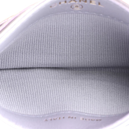 Chanel Iridescent Calfskin Quilted Chanel 19 Card Holder Light Purple 6 of 16