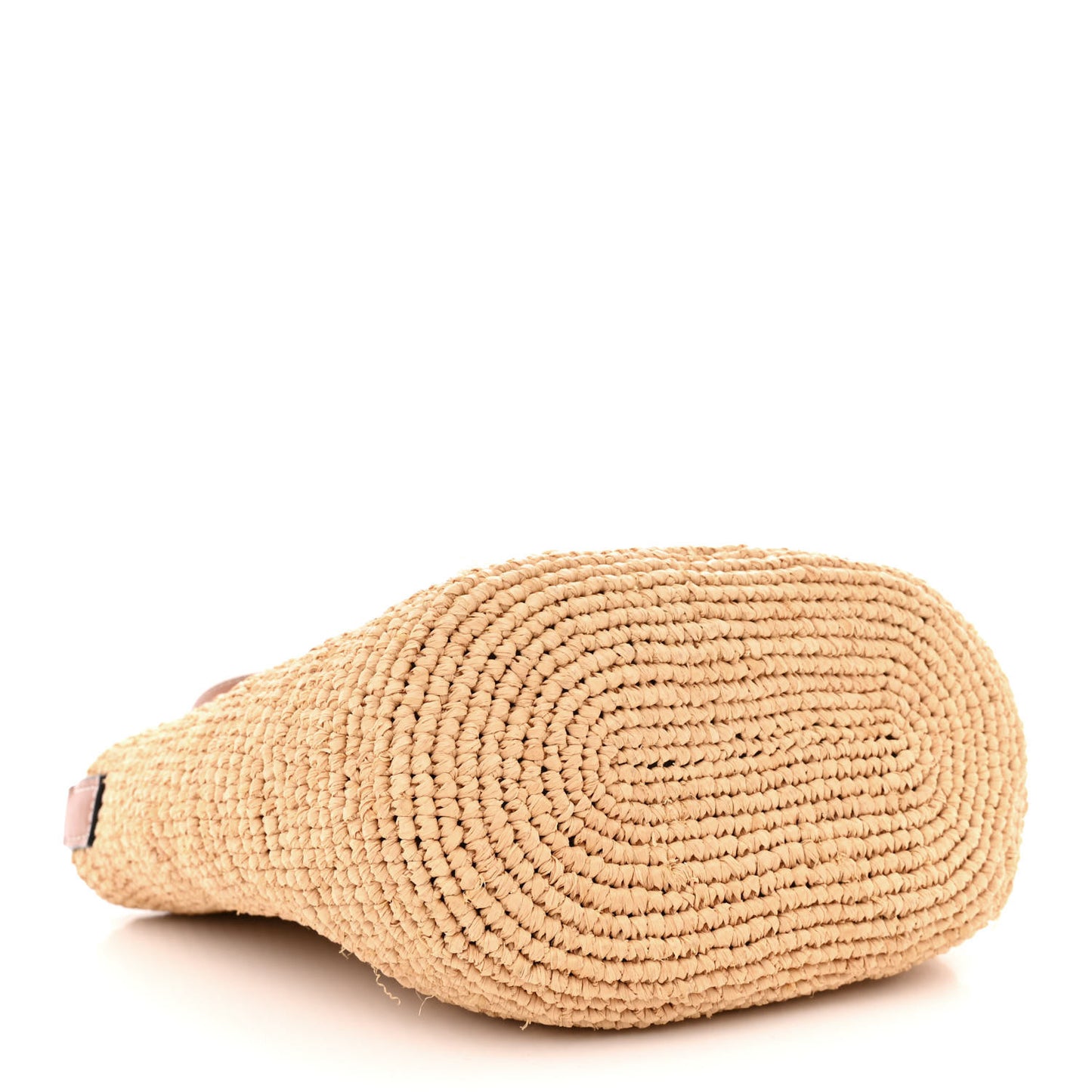 Calfskin Raffia Paulas Ibiza Pochette Bag Natural Tan