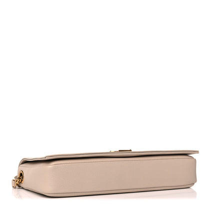 Saint Laurent Calfskin Medium Monogram Kate 99 Oat 3 of 8