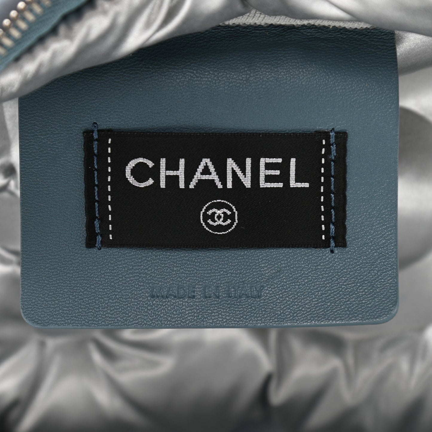 Nylon Embossed Small Doudoune Backpack Black Blue White