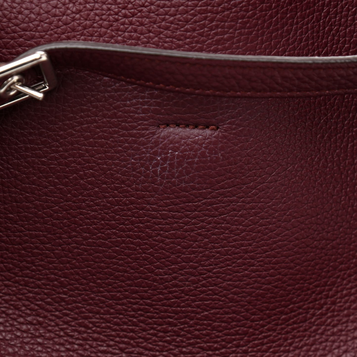 Supple Grained Calfskin Small Big Bag Wine