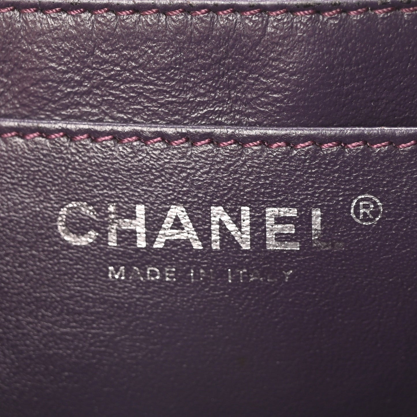 Patent Quilted Jumbo Single Flap Dark Purple