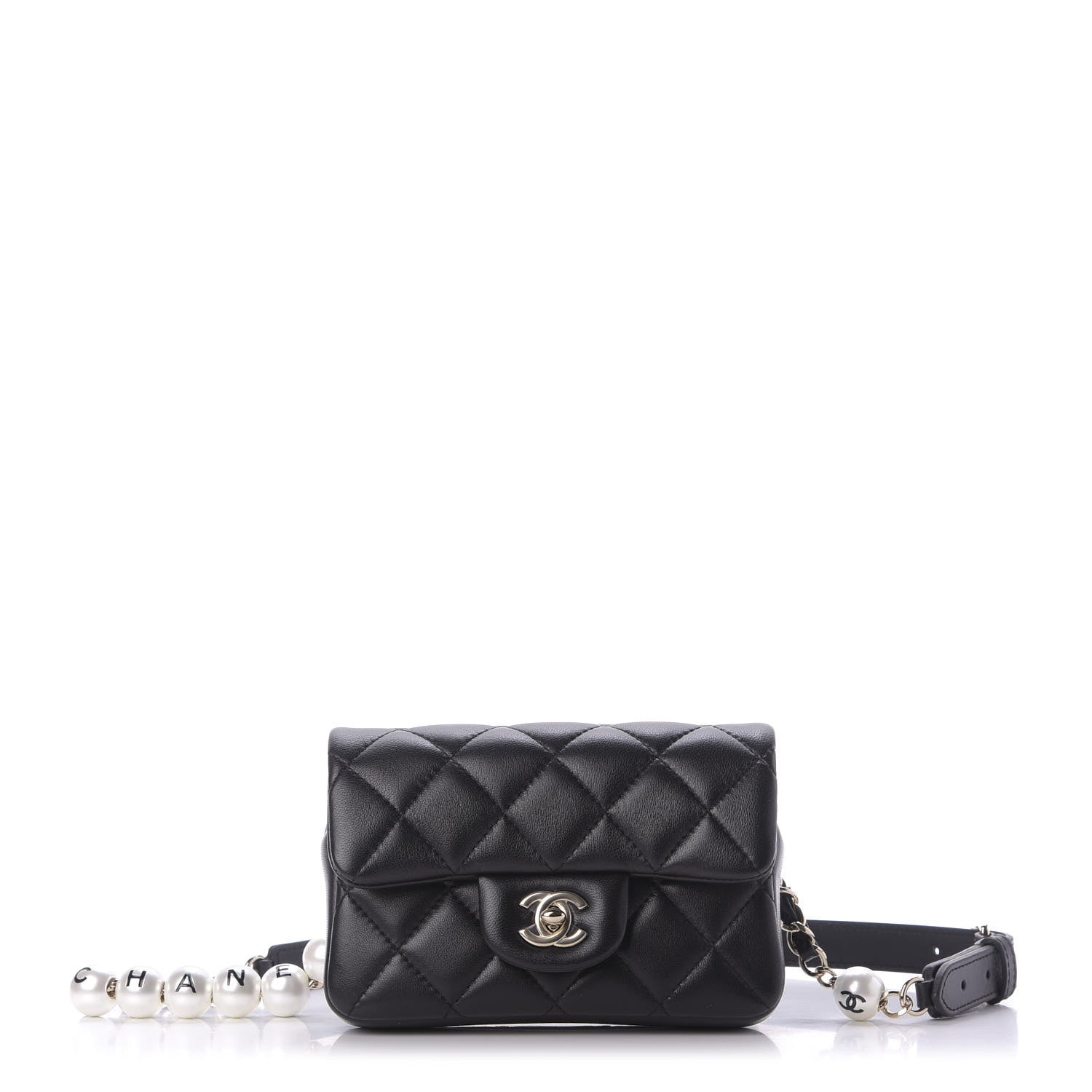 Chanel Lambskin Quilted Mini My Precious Waist Bag Black 1 of 9