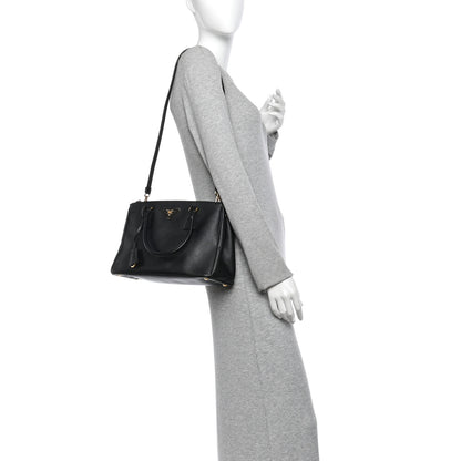 Prada Saffiano Small Galleria Double Zip Tote Black 2 of 14