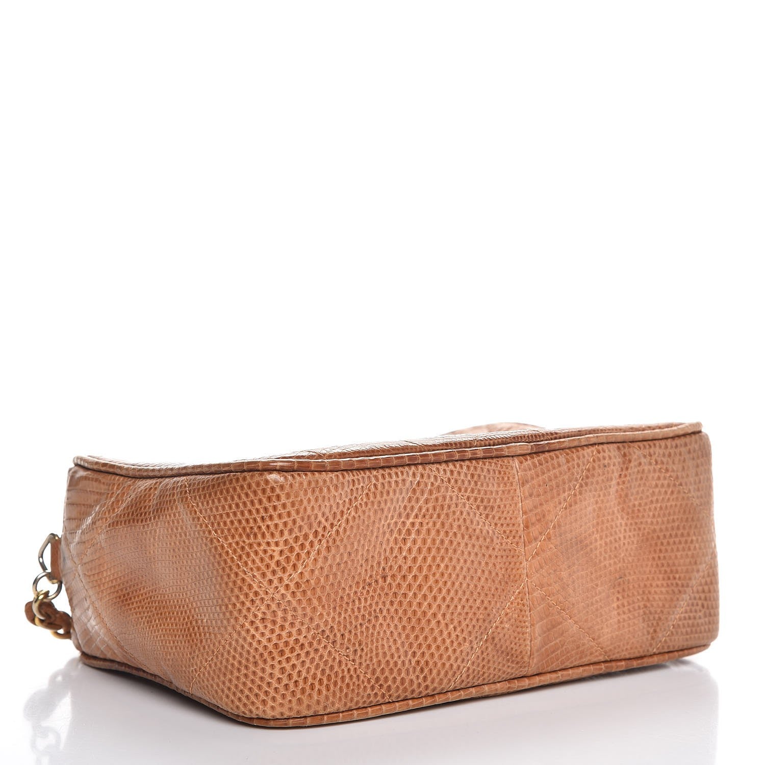 Chanel Lizard Quilted Tassel Camera Case Tan 4 of 8