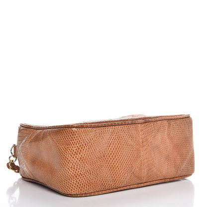 Chanel Lizard Quilted Tassel Camera Case Tan 4 of 8