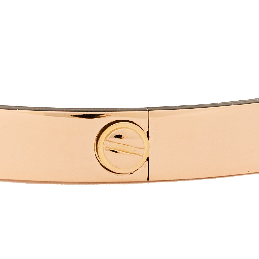 18K Pink Gold 4 Diamond LOVE Bracelet 17