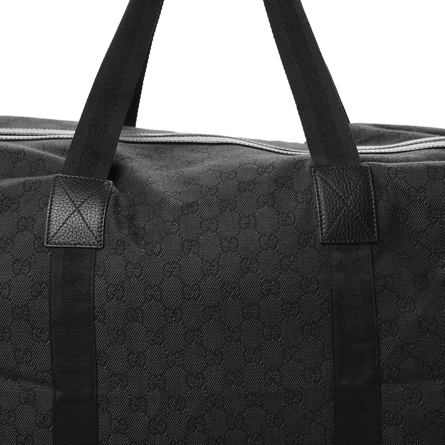 Denim Monogram Large Collapsible Carry On Duffle Black