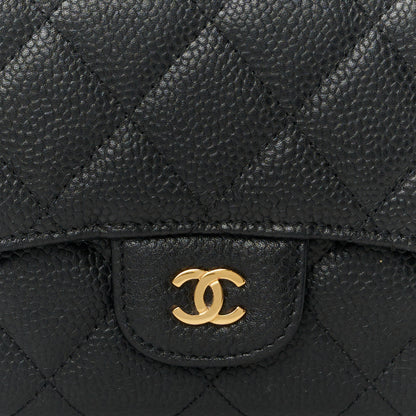 Chanel Caviar Quilted Long Flap Wallet Black 10 of 11