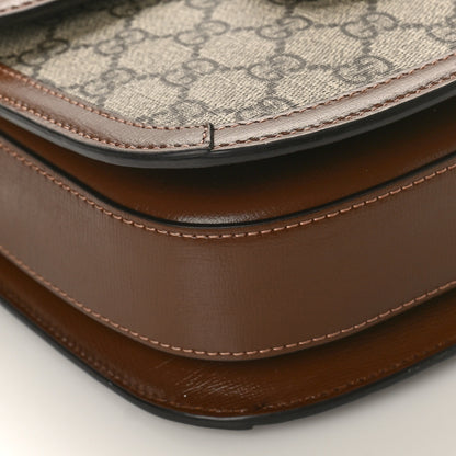 Gucci GG Supreme Monogram Horsebit 1955 Shoulder Bag Beige Brown Sugar 8 of 9