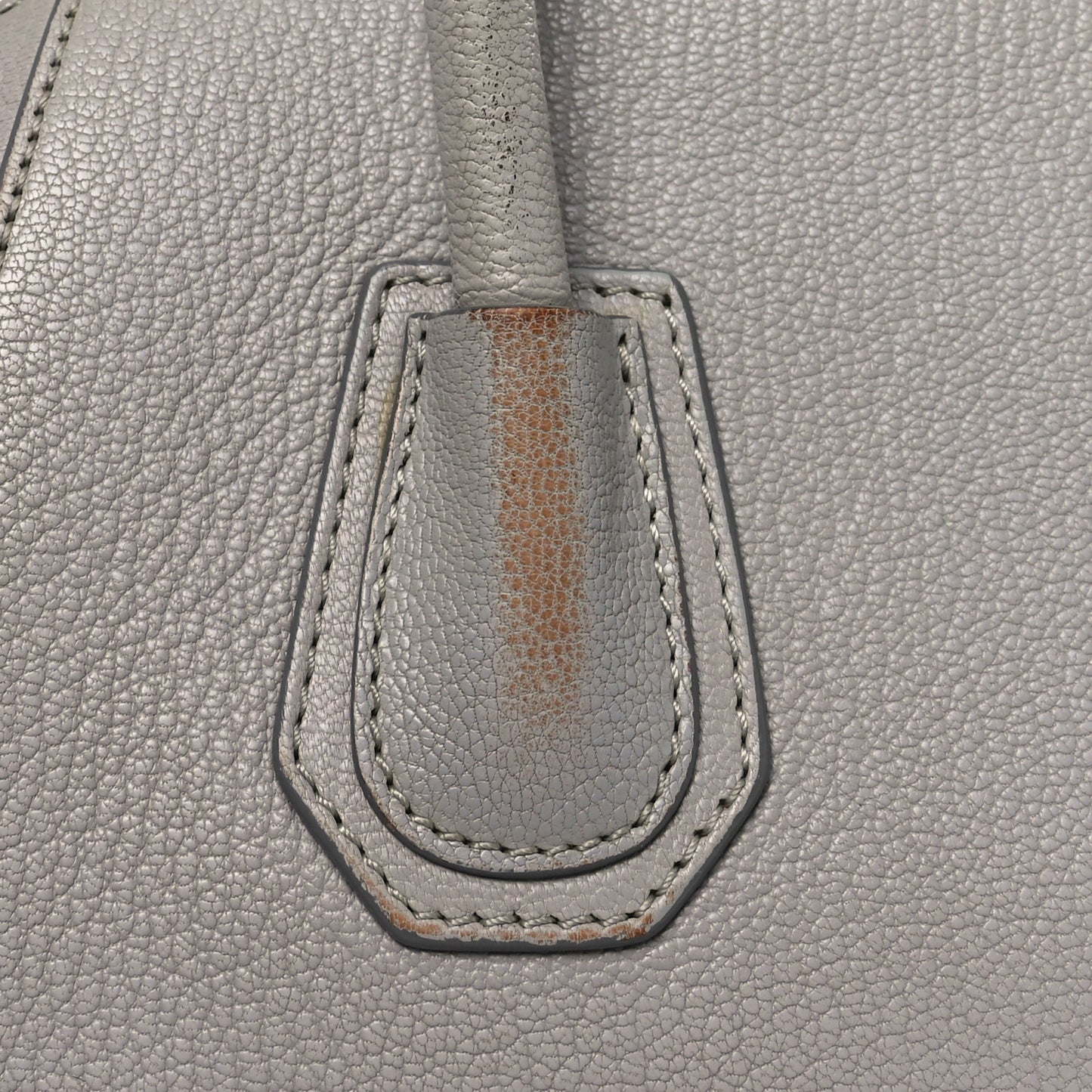 Sugar Goatskin Small Antigona Pearl Grey