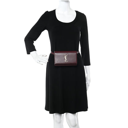Saint Laurent Smooth Calfskin Monogram Kate Belt Bag Rouge Legion 2 of 11
