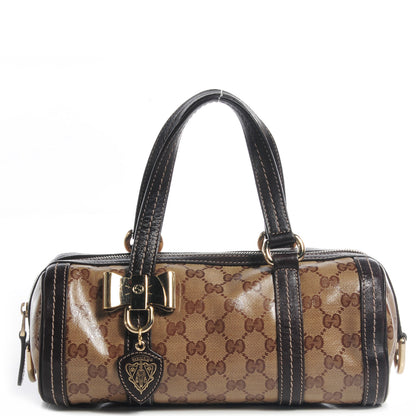 Gucci Crystal Monogram Duchessa Small Boston Bag Brown 1 of 7
