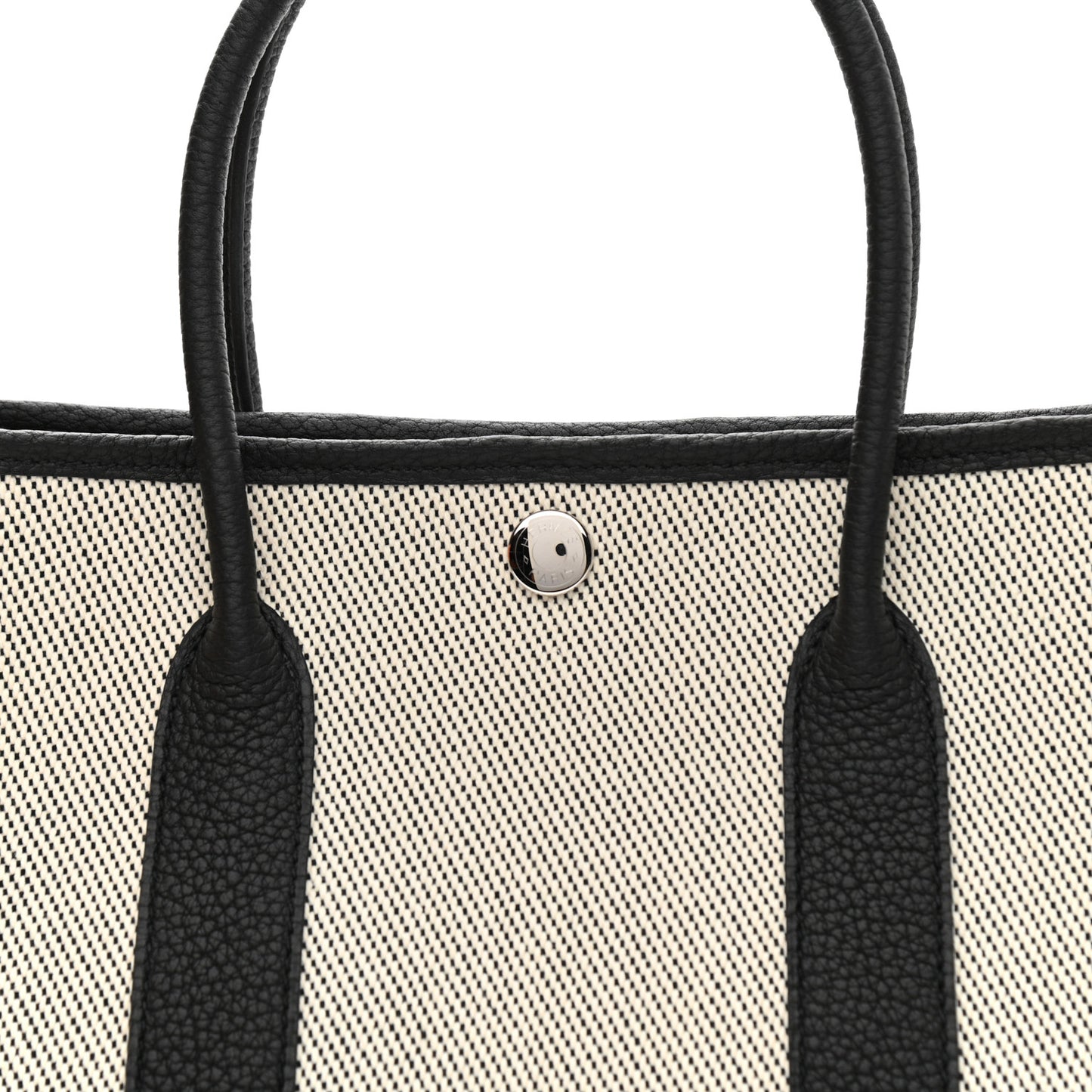 Twill H Negonda Garden Party 30 TPM Tote Ecru Black