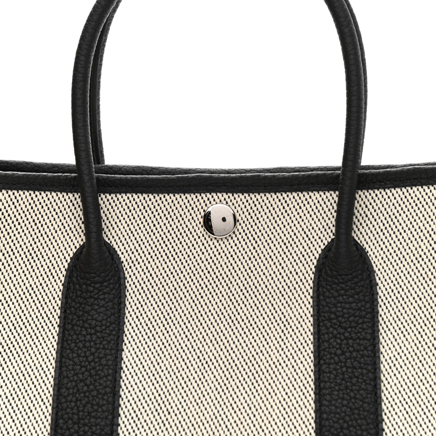 Hermes Twill H Negonda Garden Party 30 TPM Tote Ecru Black 8 of 11