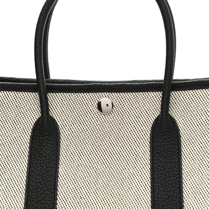 Hermes Twill H Negonda Garden Party 30 TPM Tote Ecru Black 8 of 11