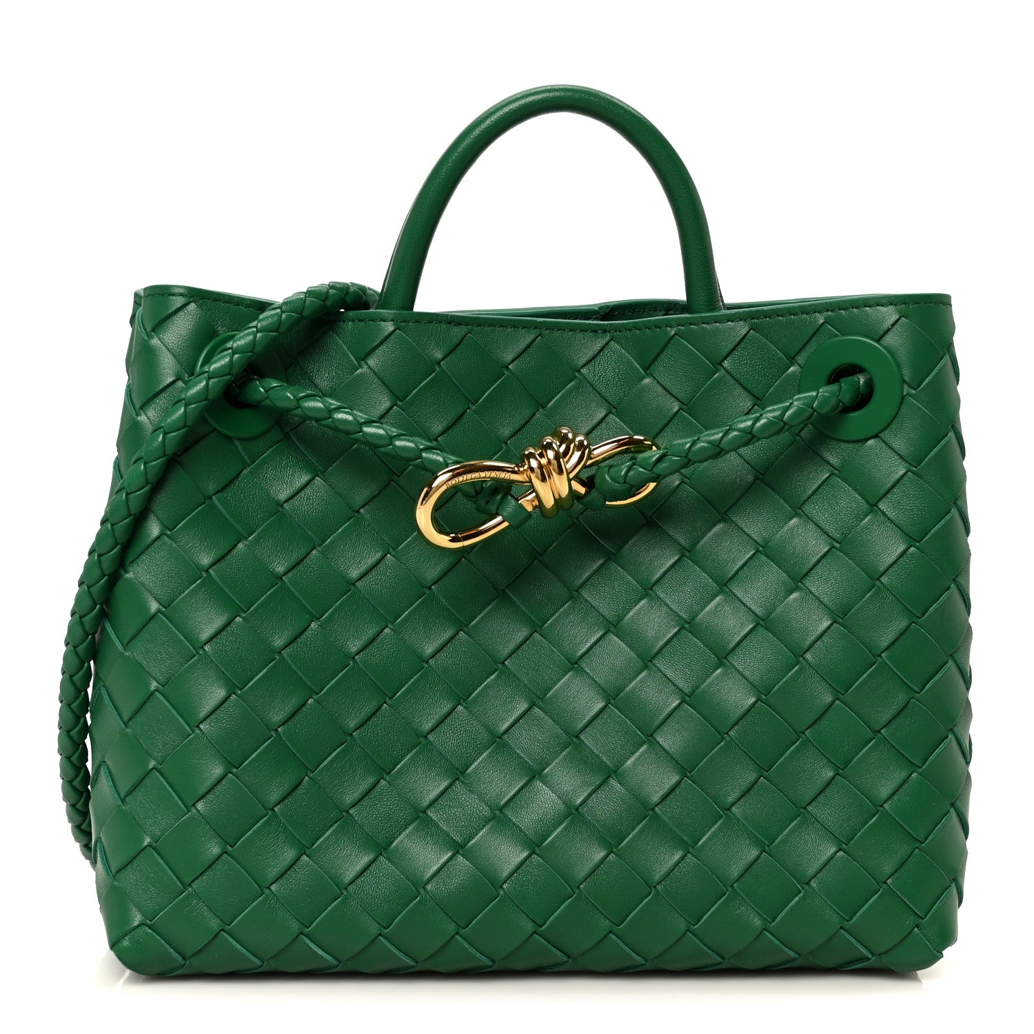 Bottega Veneta Nappa Intrecciato Small Andiamo Shoulder Bag Jungle 1 of 12