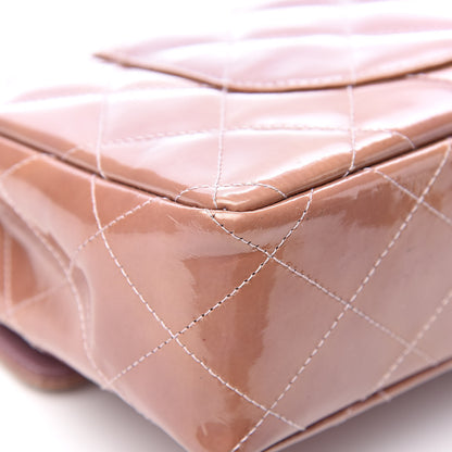 Chanel Patent Quilted Medium Single Flap Beige 16 of 24