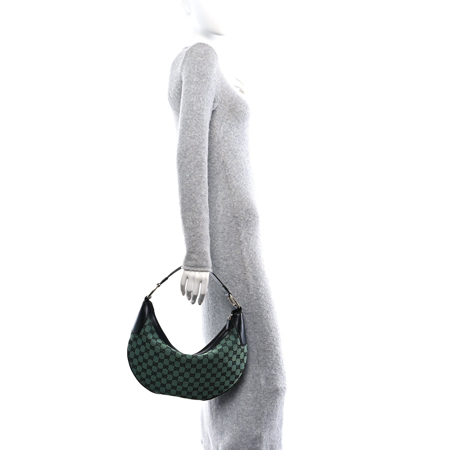 Monogram Half Moon Hobo Green