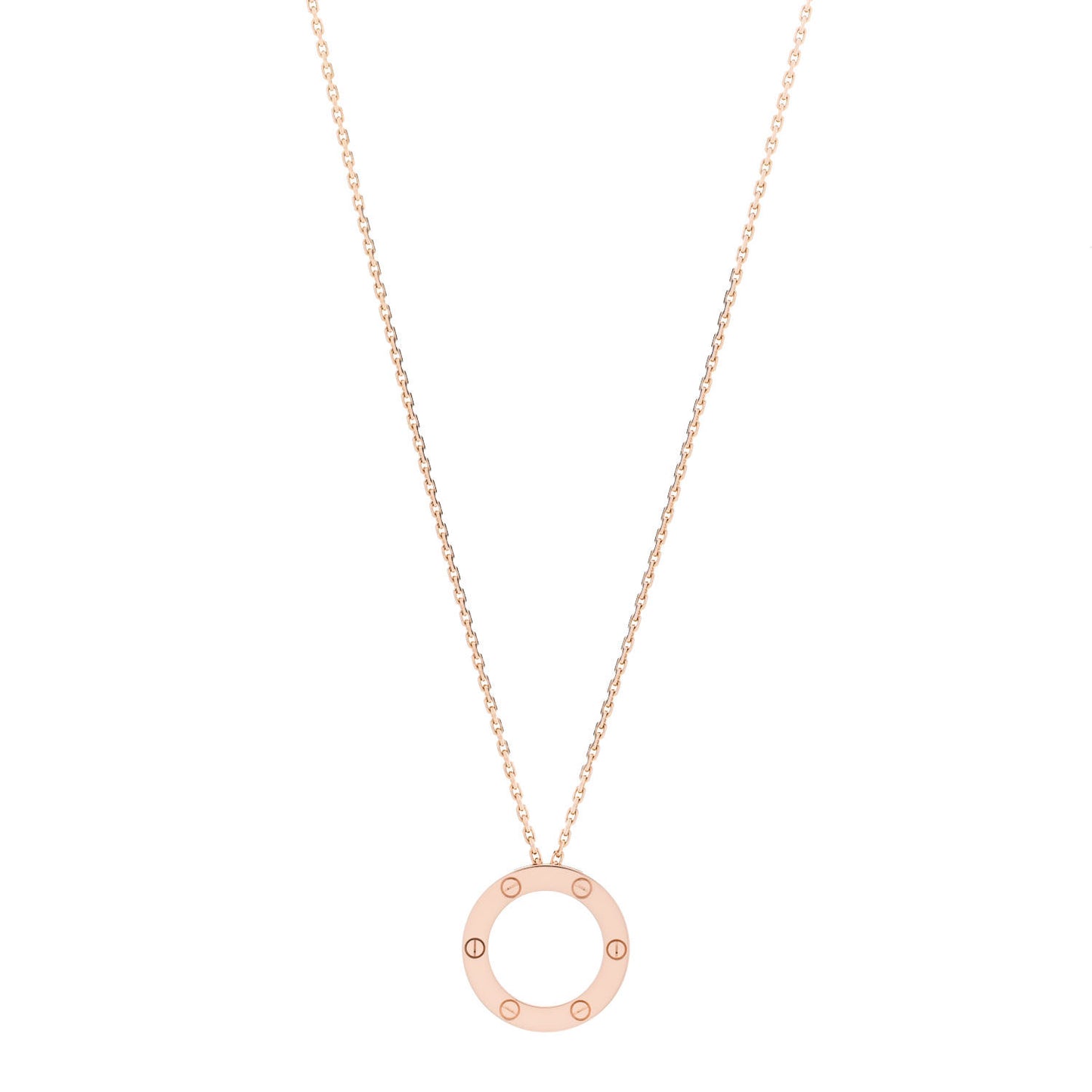 18K Pink Gold LOVE Pendant Necklace