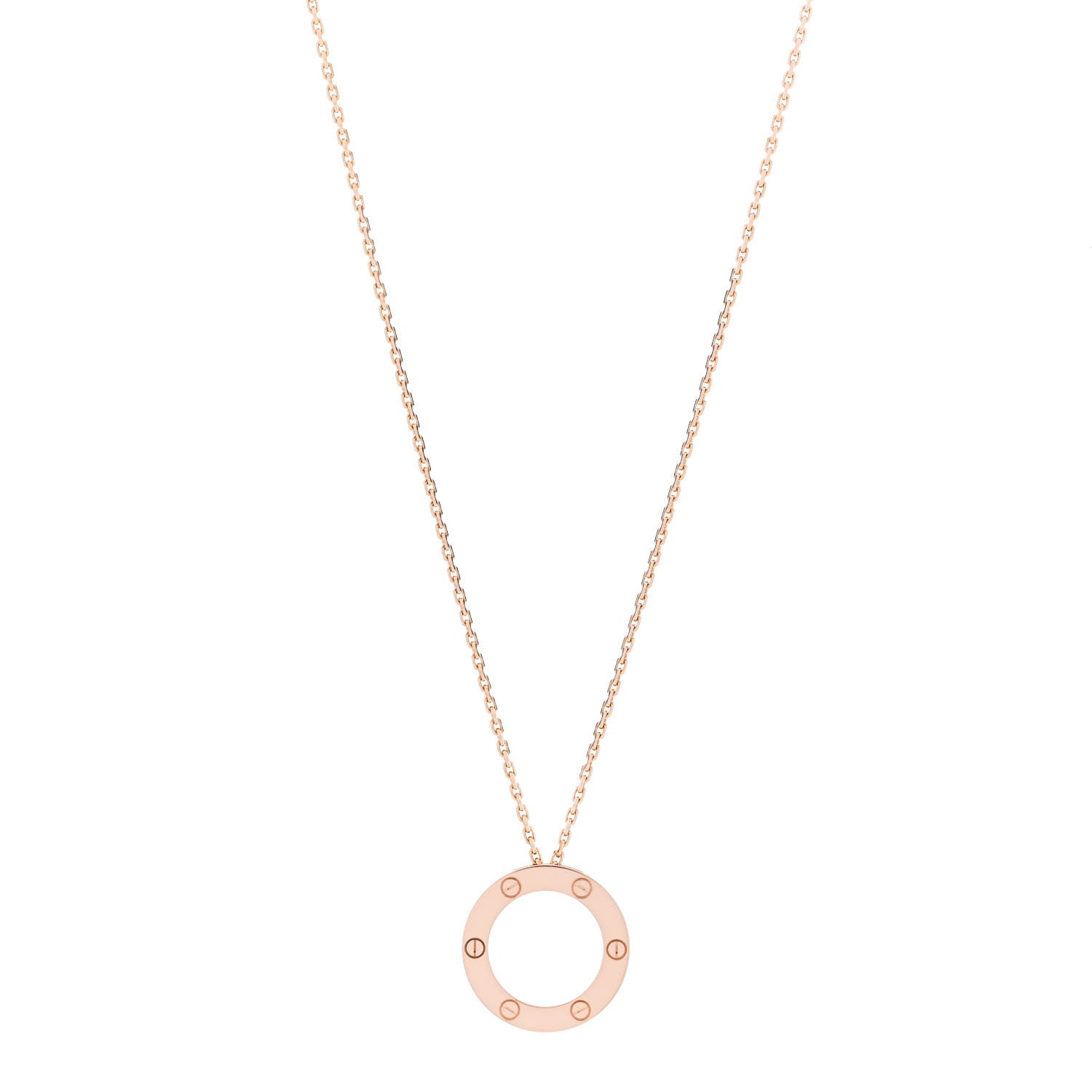 Cartier 18K Pink Gold LOVE Pendant Necklace 1 of 7