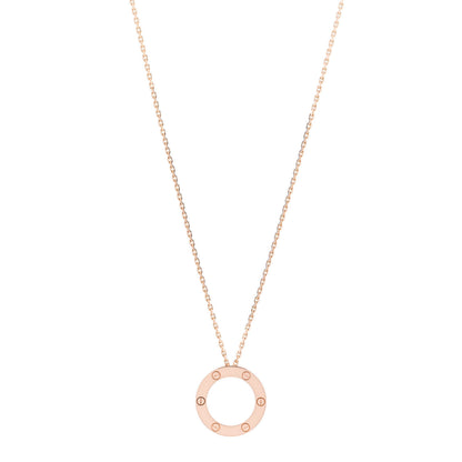 Cartier 18K Pink Gold LOVE Pendant Necklace 1 of 7