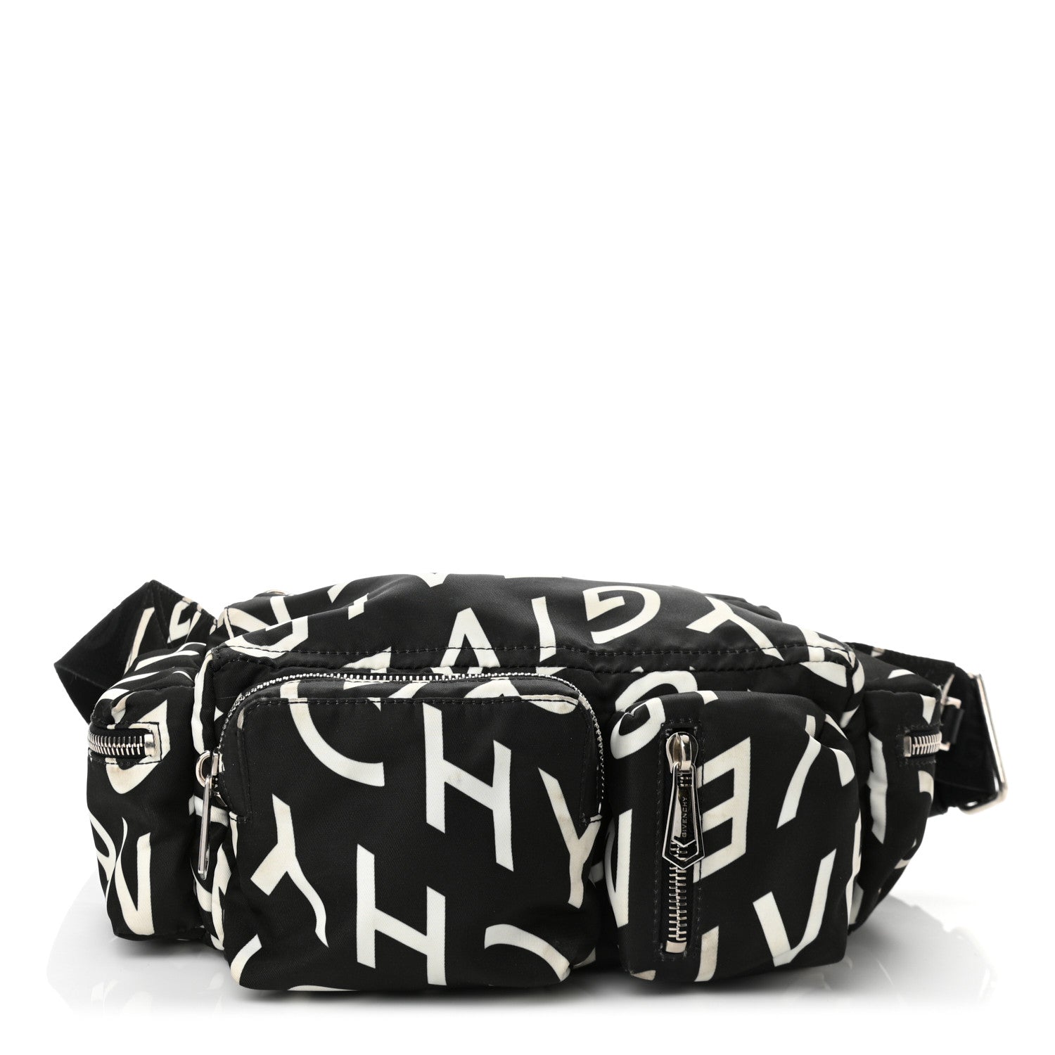 Givenchy Nylon Allover Logo Belt Bag Black 1 of 9