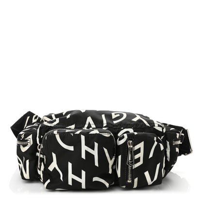 Givenchy Nylon Allover Logo Belt Bag Black 1 of 9