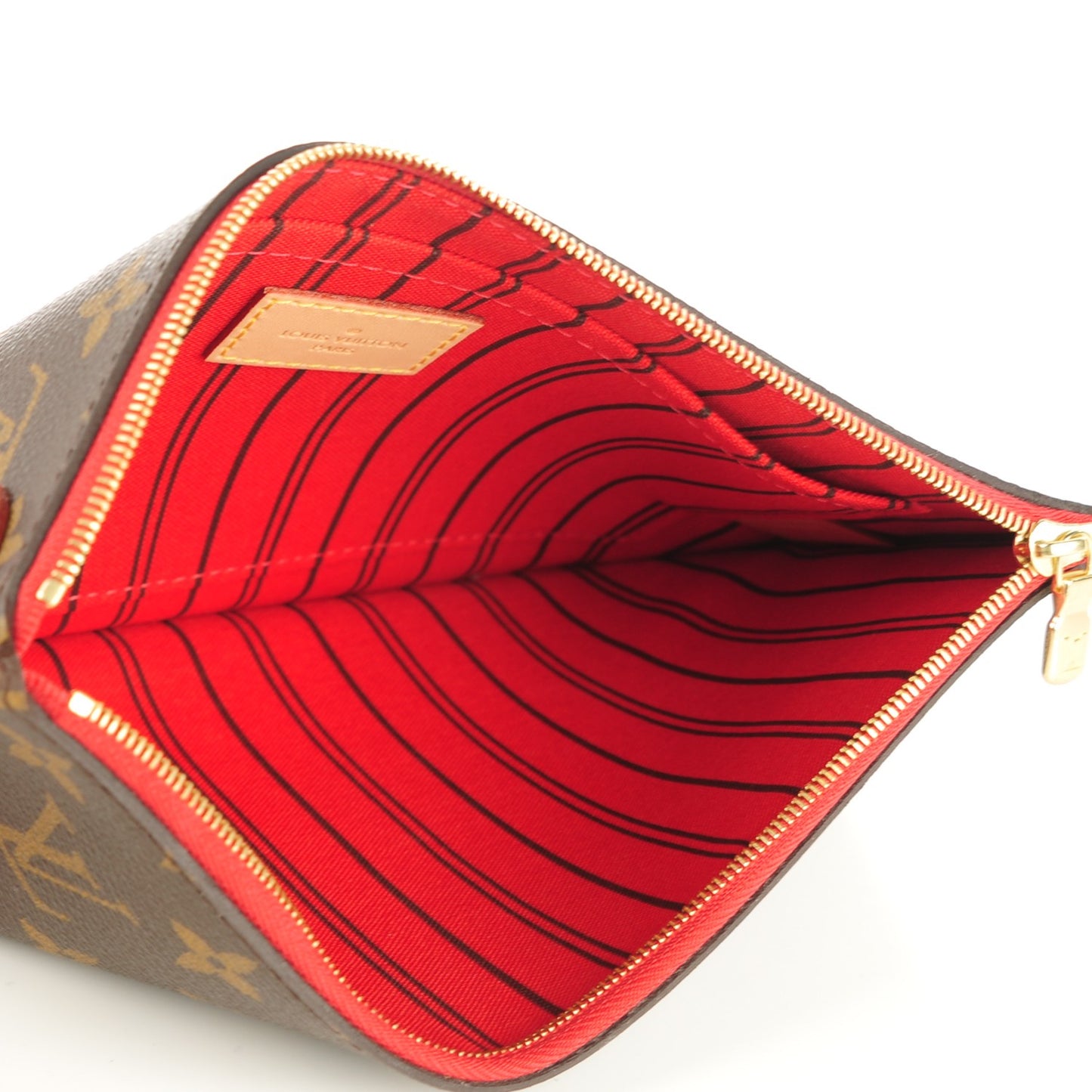 Monogram Neverfull MM GM Pochette Cherry