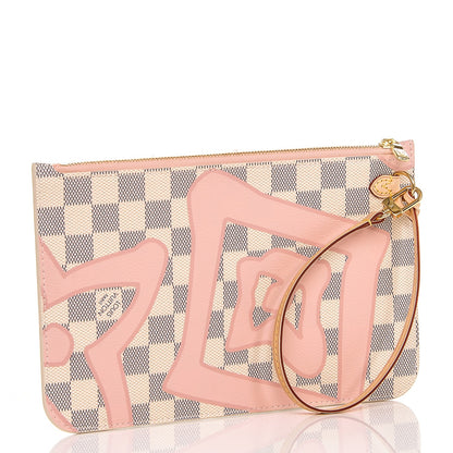Louis Vuitton Damier Azur Tahitienne Neverfull MM GM Pochette 3 of 8