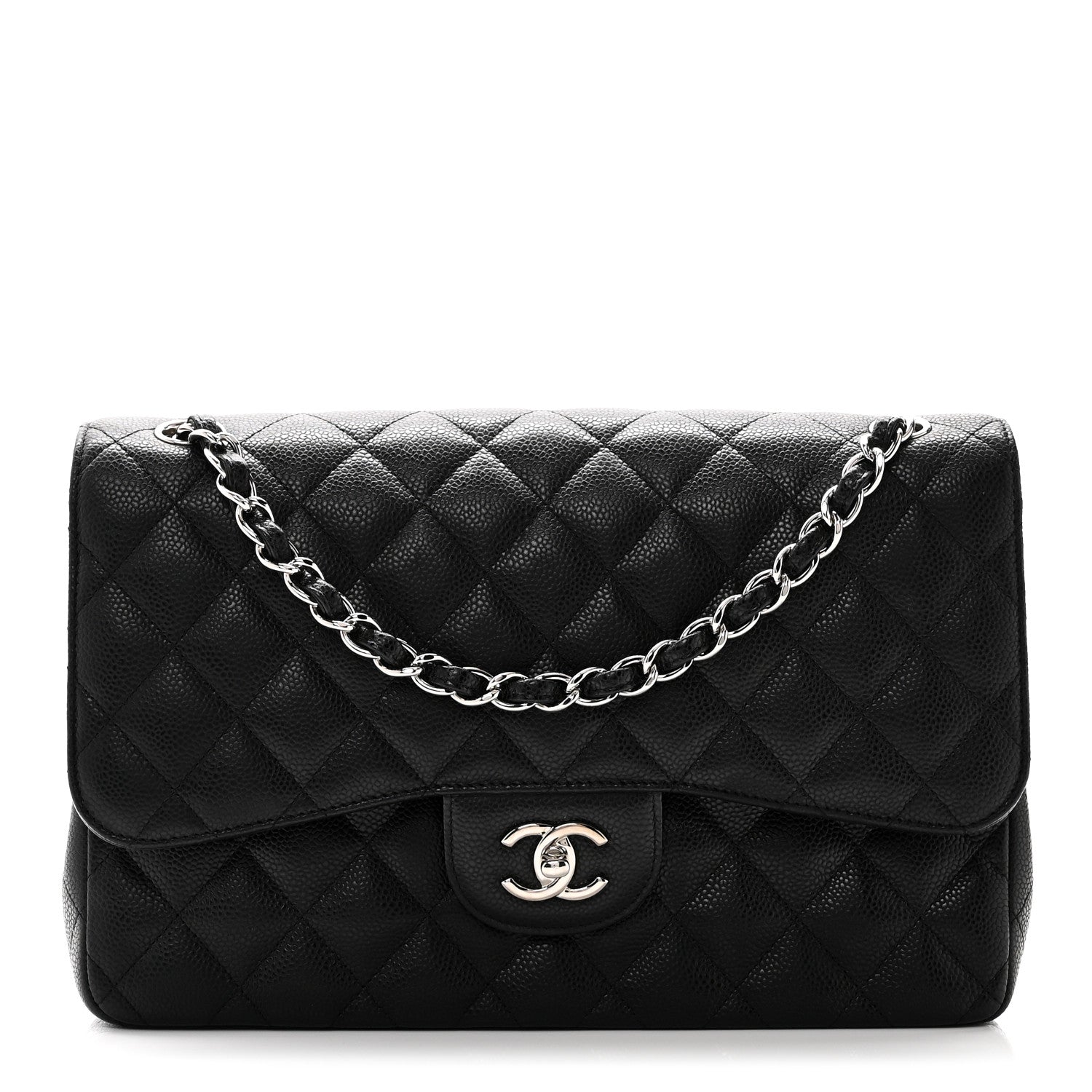 Chanel Caviar Quilted Jumbo Double Flap Black 1 of 11