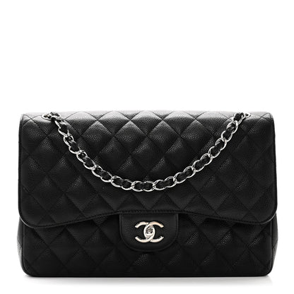 Chanel Caviar Quilted Jumbo Double Flap Black 1 of 11