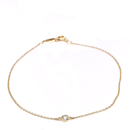 Tiffany 18K Yellow Gold Diamond .08ct Elsa Peretti Diamonds by the Yard Bracelet 1 of 4