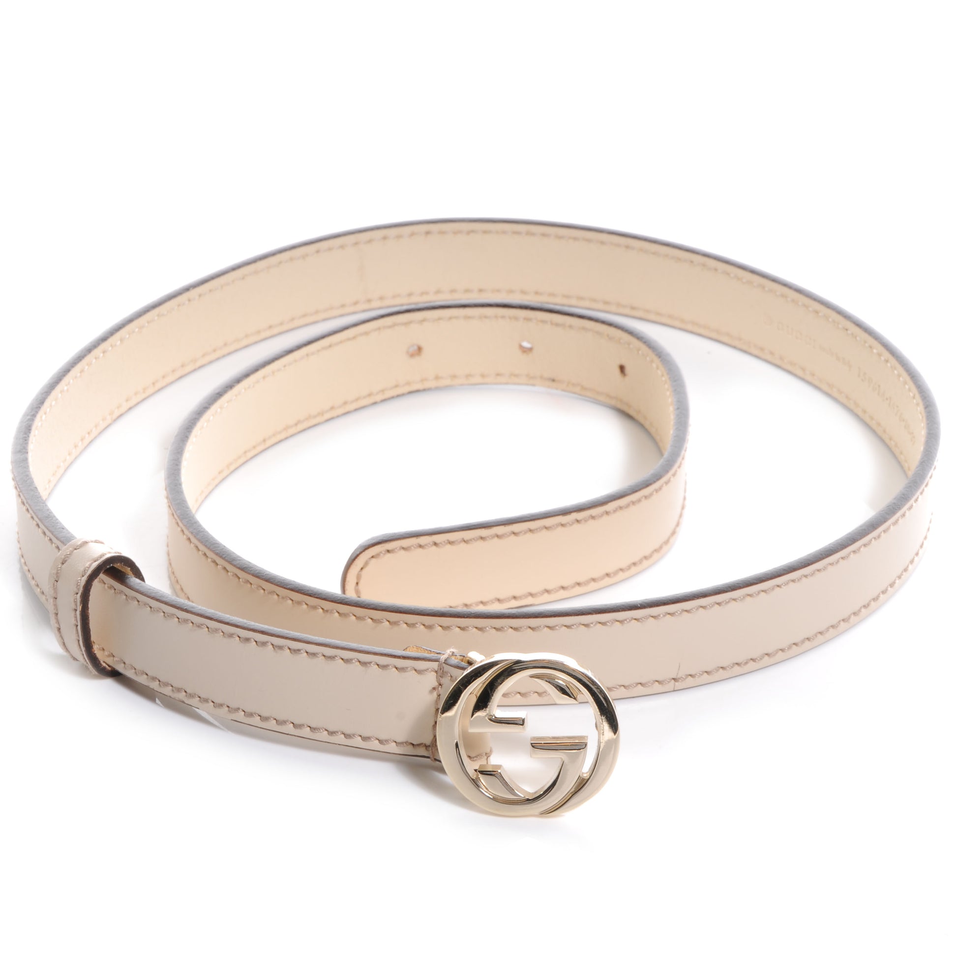 Gucci Leather GG Belt 80 32 Off White 5 of 5