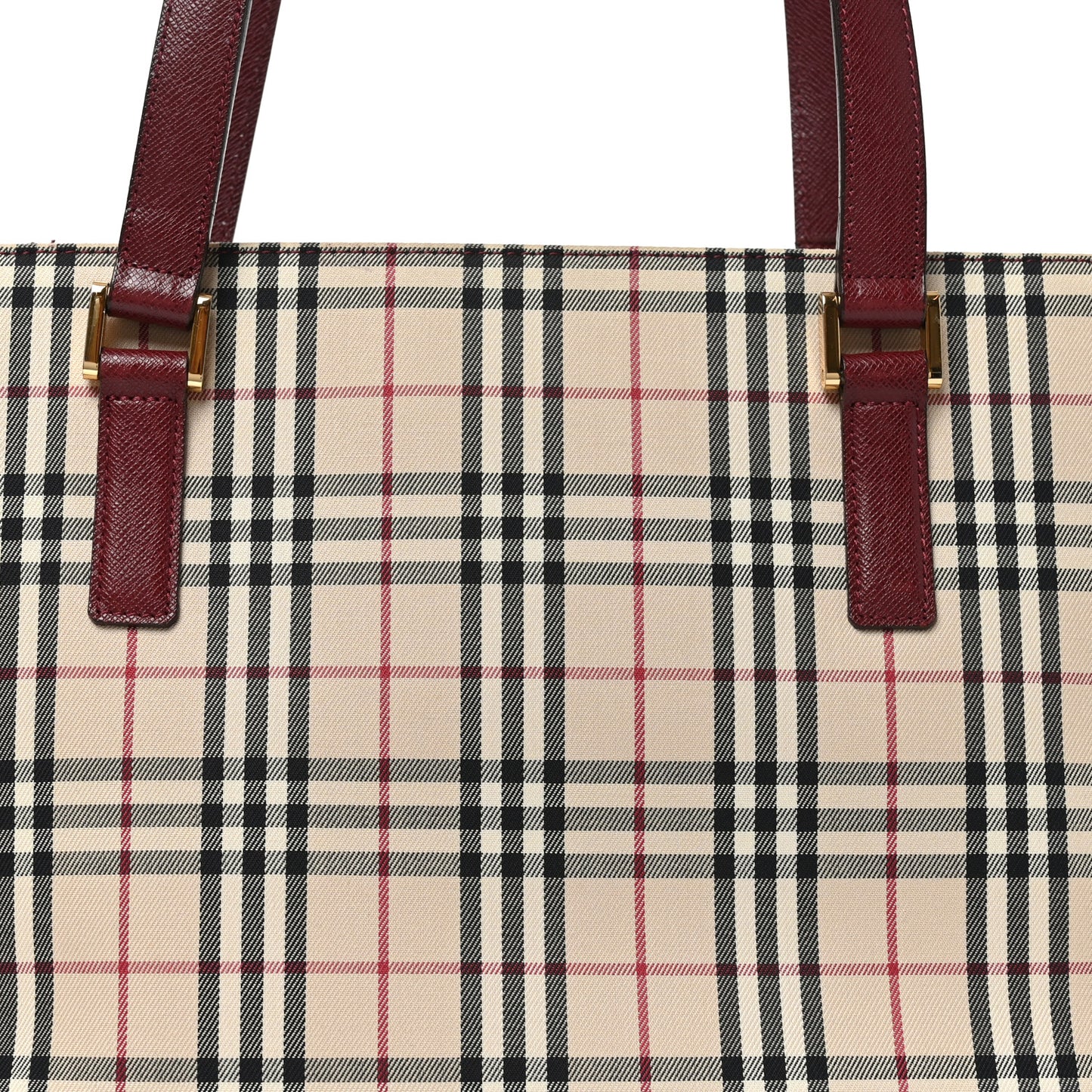 Canvas House Check Small Tote Red