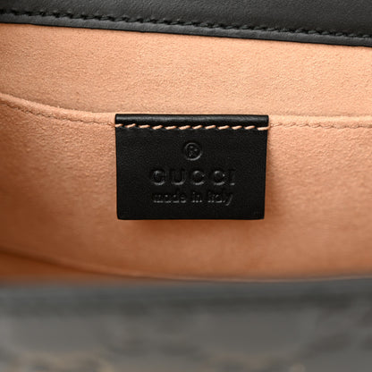 Gucci Guccissima Small Padlock Shoulder Bag Black 6 of 13