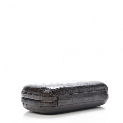 Bottega Veneta Crocodile Knot Clutch Brown 4 of 9